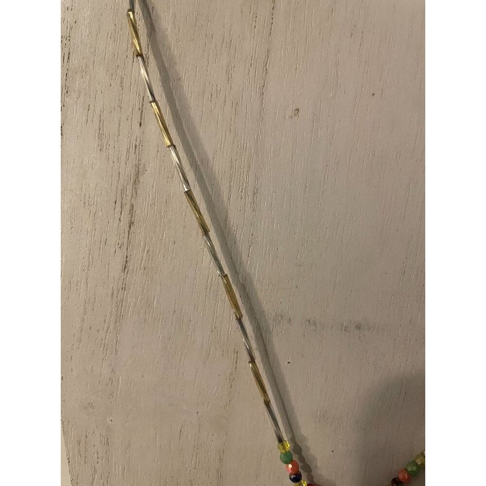 Handcrafted Multi Colored Musical Note Pendant Ne… - image 3